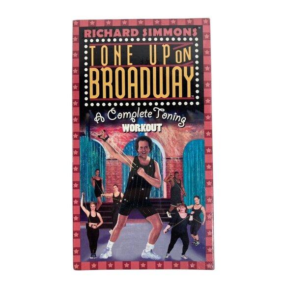 Richard Simmons 3 VHS Sealed Broadway Sweat Blast Off Tone Up Workouts - No Cord - Picture 7 of 14